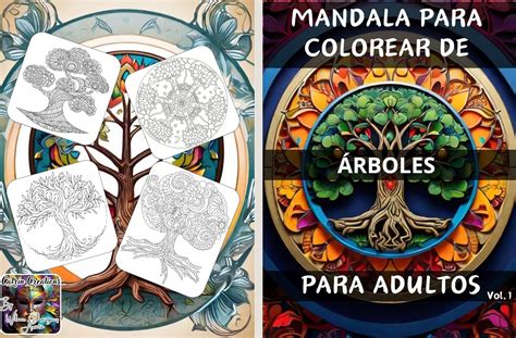 MANDALAS PARA COLOREAR ADULTOS 80 DISEÑOS DE ÁRBOLES ESTILO MANDALA