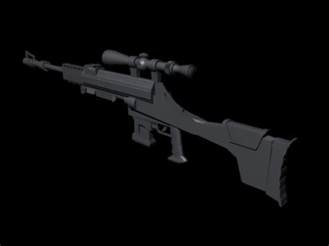 3d model sniper rifle