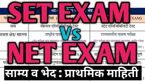 Set Vs Net Set Net Exam Difference Set Net