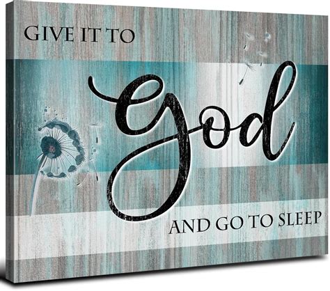 Aazaqtin Christian Canvas Wall Art Bible Verses Wall Decor Teal Bedroom