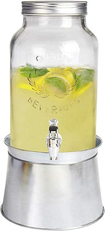 Amazon Estilo Glass Mason Jar Beverage Drink Dispenser With Ice