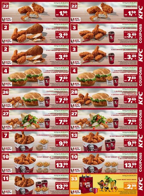 KFC Kentucky Fried Chicken Coupons Gültig bis zum 26 05 2013