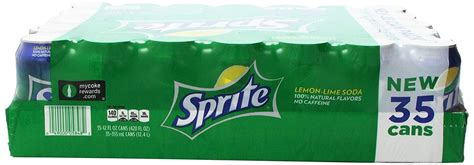 Sprite Lemon Lime Soda Cans 12 Ounce Pack Of 35