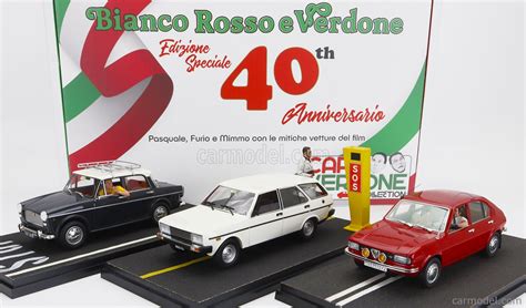 CLC MODELS 80619 Scale 1 18 FIAT SET 3X CARLO VERDONE BIANCO ROSSO E