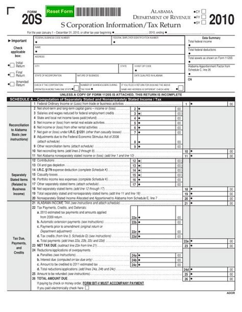 Fillable Form Alabama Department Of Revenue