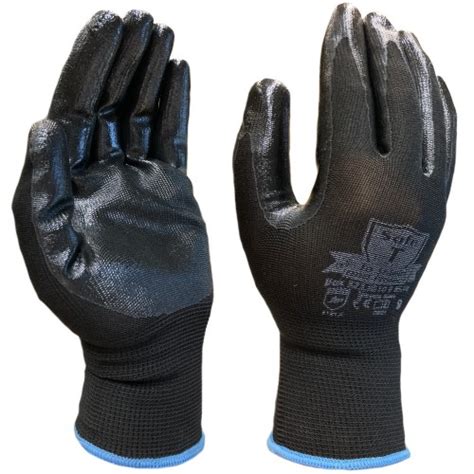 Nitrile Palm Coated Eco Nitrotouch Polyester Work Glove Glovesnstuff