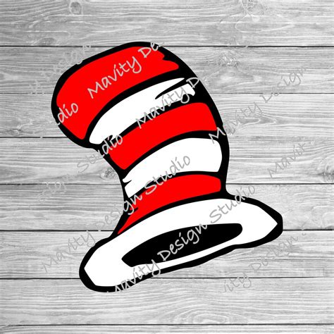 Dr Suess Hat Svg Cat In The Hat Png Cricut For Shirt Etsy