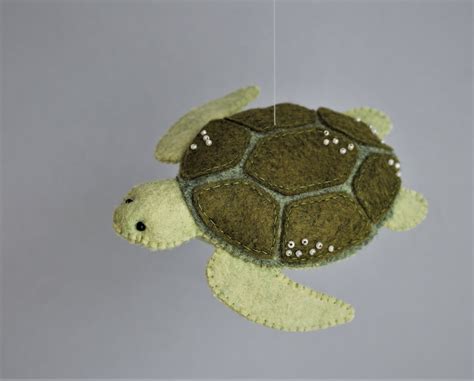 Felt Sea Turtle Sewing Pattern Felt Ornament Ocean Pattern Etsy