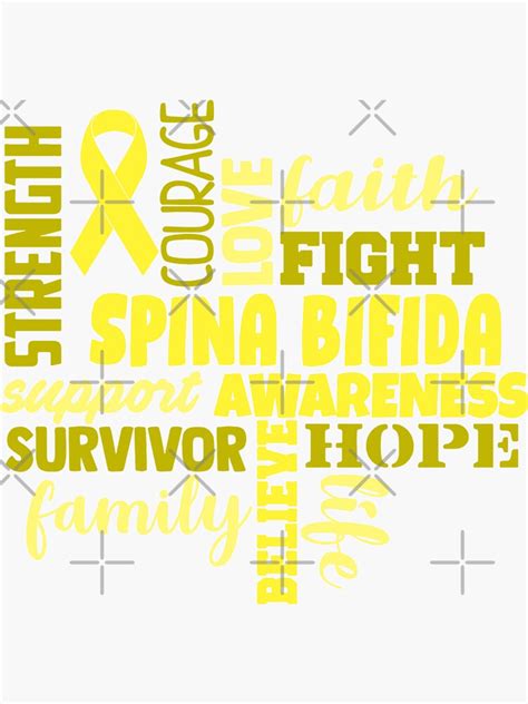 Spina Bifida Awareness Strength Courage Faith Hope Love Fight