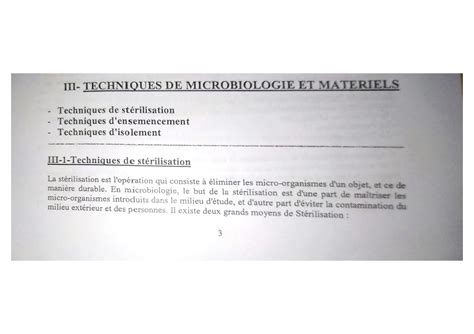 SOLUTION Techniques De Microbiologie Et Mat Riels Studypool