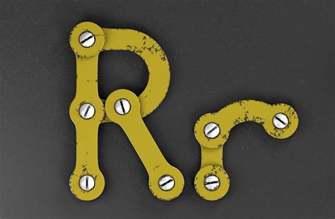 Rusty Metal Letter Rst Letras De Metal Oxidado Modelo D Ds