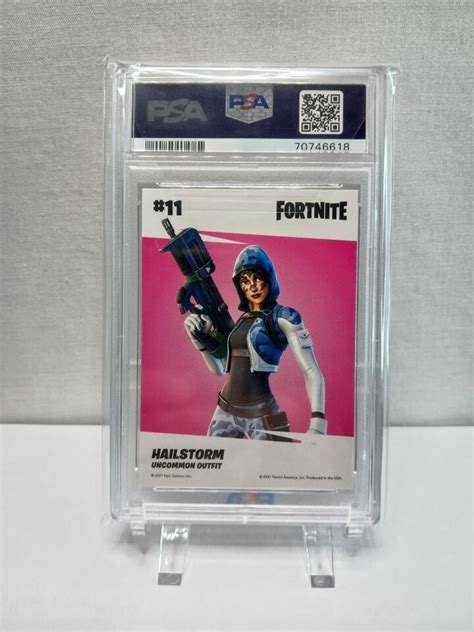 2021 Panini Fortnite Series 3 Cracked Ice Hailstorm 11 USA Print PSA