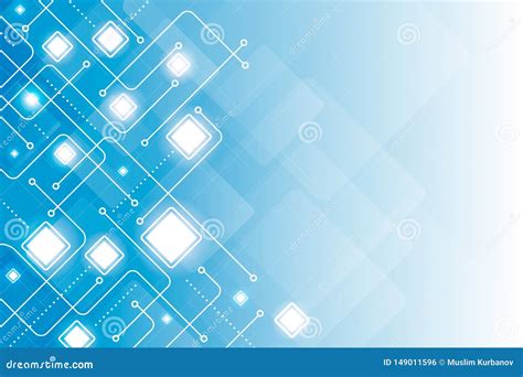 Abstract Digital Line Geometric Blue Background Vector Stock Vector ...