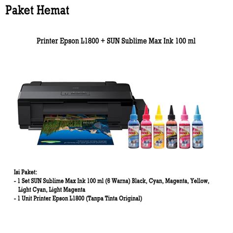 Jual Printer Epson L Tinta Sun Sublim Max Bonus Sun Sublim Max