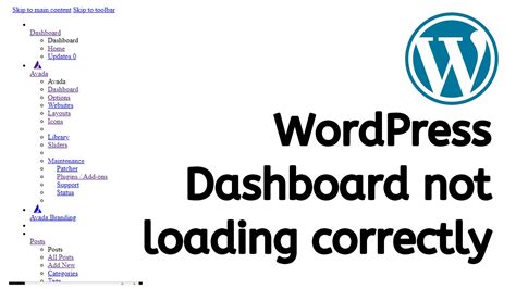 Fix Wordpress Admin Panel Deshbord Not Logding Wordpress Dashboard