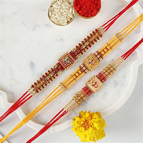 Buy Send Sneh Ornate Meenakari Rakhis Set Of Online Fnp