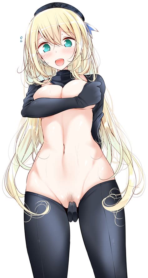 Oouso Kantai Collection Atago Kancolle Bottomless Breast Hold Breasts