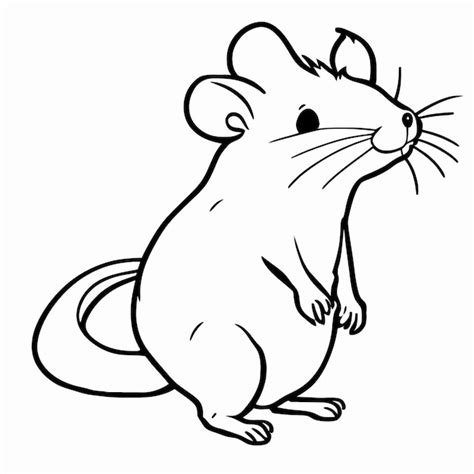 Premium Vector Rat Vector Illustration Line Art