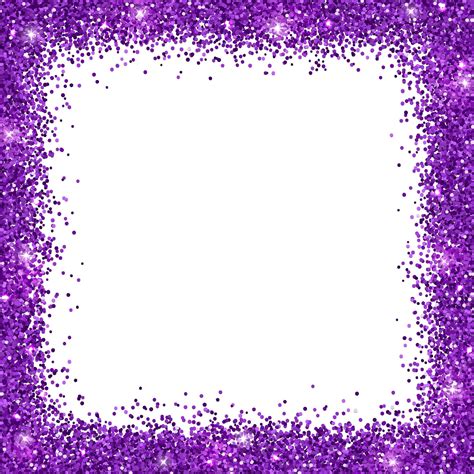 Premium Vector Purple Glitter Background Square Border Frame Vector