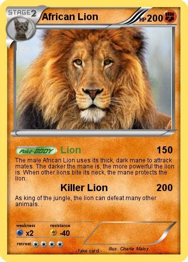 Pokémon African Lion 3 3 - Lion - My Pokemon Card