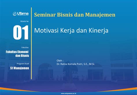 PPT Seminar Bisnis Manajemen 1 Modul Ke 01 Fakultas Program Studi