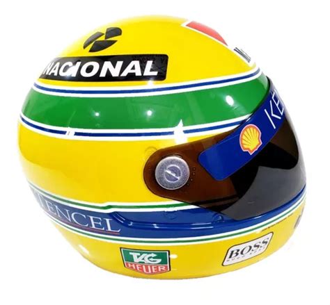 Capacete Ayrton Senna Pintura Todo Pintado Frete Gr Tis