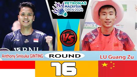 Anthony Sinisuka GINTING INA Vs LU Guang Zu CHN YouTube