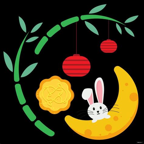 Mid Autumn Festival Clip Art In Psd Illustrator Svg  Eps Png