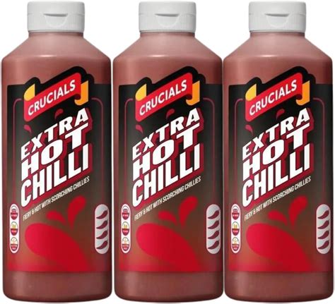 Crucials Extra Hot Chilli Squeezy Sauce 500ml Q Uk Grocery