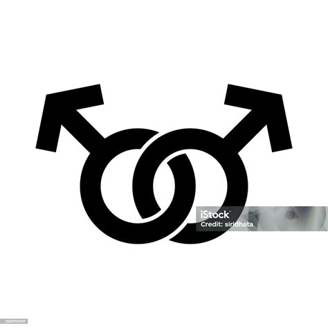 Vector Male Gay Symbol On White Background Stock Illustration