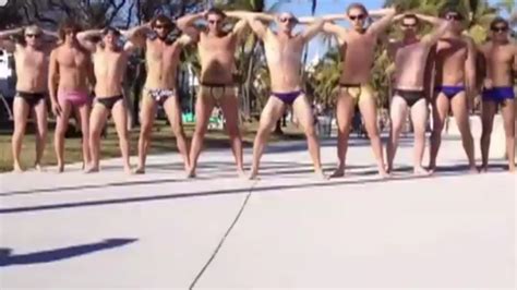 Presented Without Comment American University Swim Team Dancing In