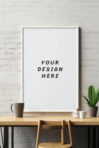 premium psd  framed poster    design