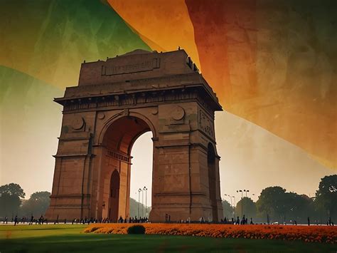 A Captivating Illustration Of India Gate In New Delhi Premium Ai