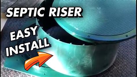 How To Install A Septic Tank Riser YouTube