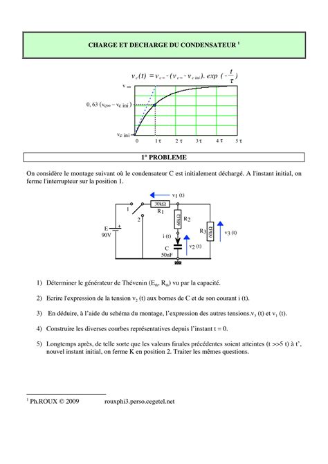 SOLUTION Charge Et Decharge Du Condensateur Studypool