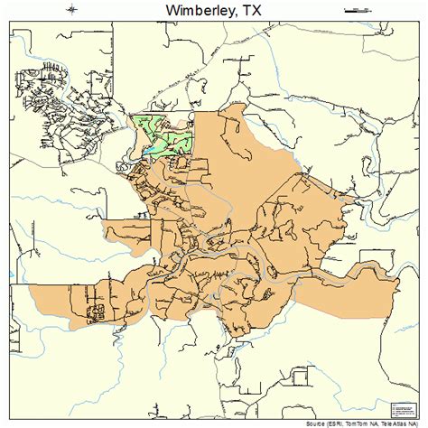 Wimberley Texas Street Map 4879624