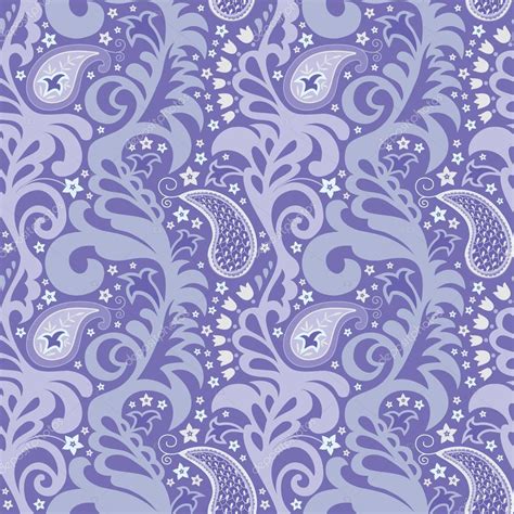 Blue seamless pattern with paisley — Stock Vector © Irmairma #12419816