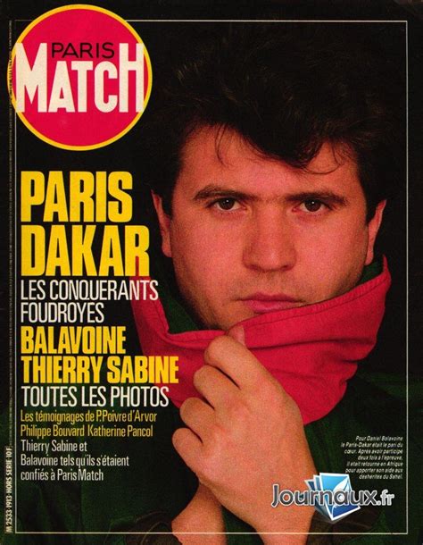 Journaux Fr Paris Match Du Janvier Daniel Balavoine Paris