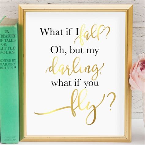 What If I Fall Oh My Darling What If You Fly Printable Wall Etsy