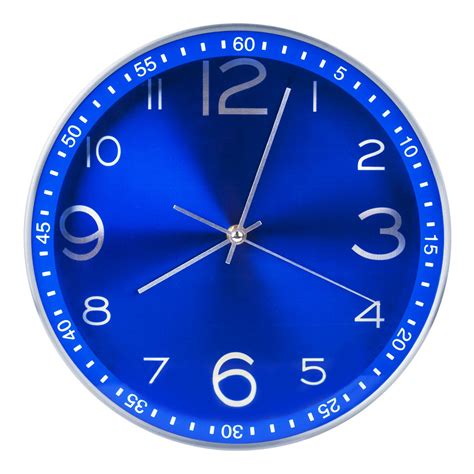 Buy Edo Blue Wall Clock Battery Operated Inch Decorative Silent Non