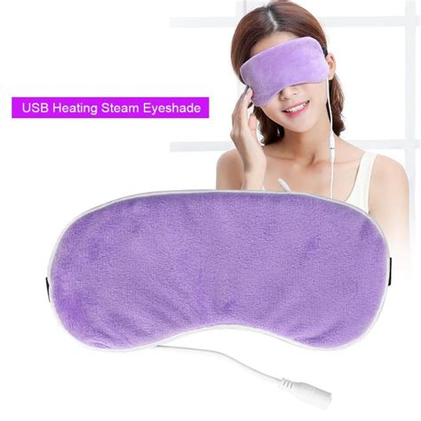 Usb Heating Steam Eyeshade Lavender Eye Mask Eye Massager Sleep Travel Portable Purple Lazada