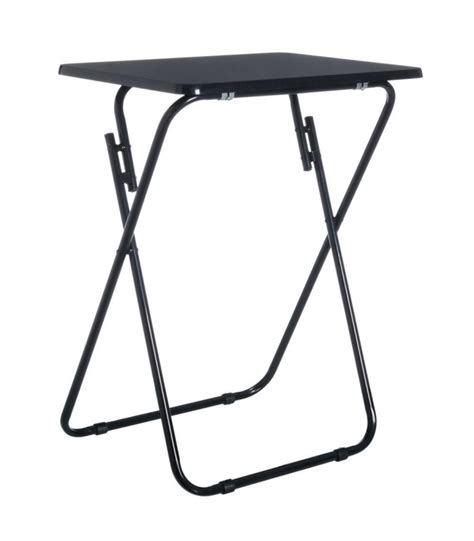 Table D Appoint Pliante En Bois Et M Tal Noir