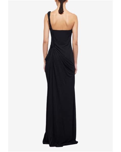 Jonathan Simkhai Sone One Shoulder Gown In Black Lyst