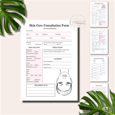 Printable Esthetician Intake Forms