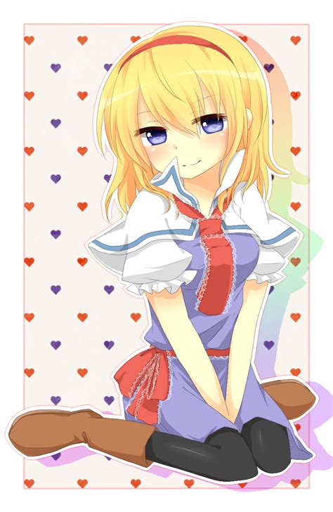 The Big Imageboard Tbib Alice Margatroid Black Legwear Blonde Hair Blue Eyes Hairband