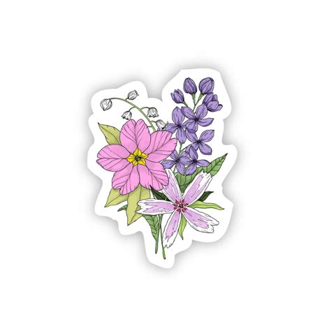 Floral Sticker 4 Pack Big Moods