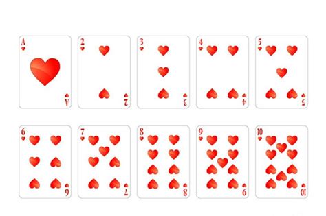 Full Set Of Hearts Suit Playing Card Cards Playing Cards Alice In Wonderland