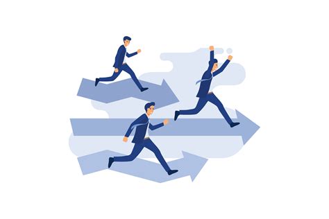 businessman run straight  finish graphic  alwichabib