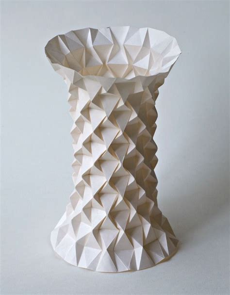 Tessellated Vase Paper Vase Origami Paper Art Origami Architecture