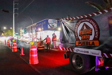 Pepe Chedraui Supervisa Trabajos De Bacheo Nocturno En Puebla Capital